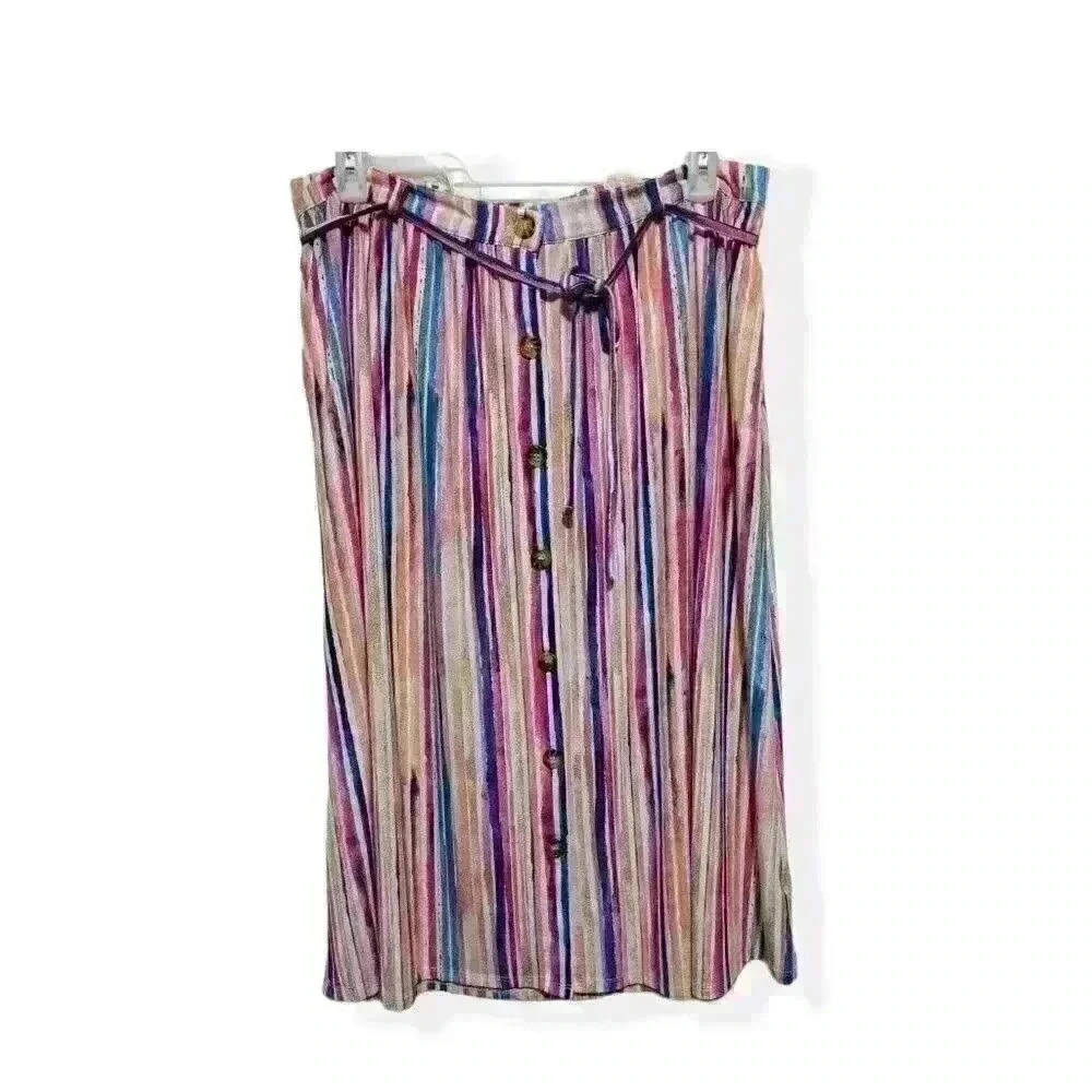 Terra & Sky Plus Size Button Front Maxi Dress 0X
